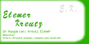 elemer kreutz business card